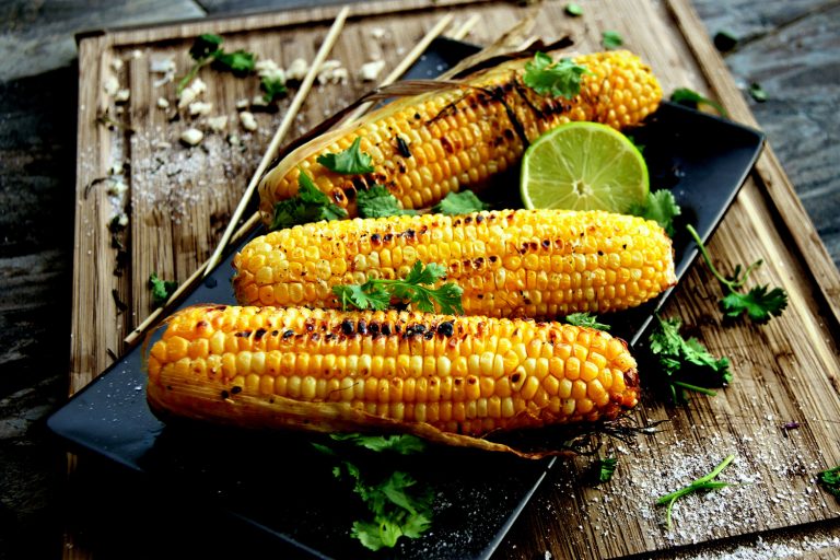 GRILLED CORN ON THE COB WITH CORIANDER AND LIME