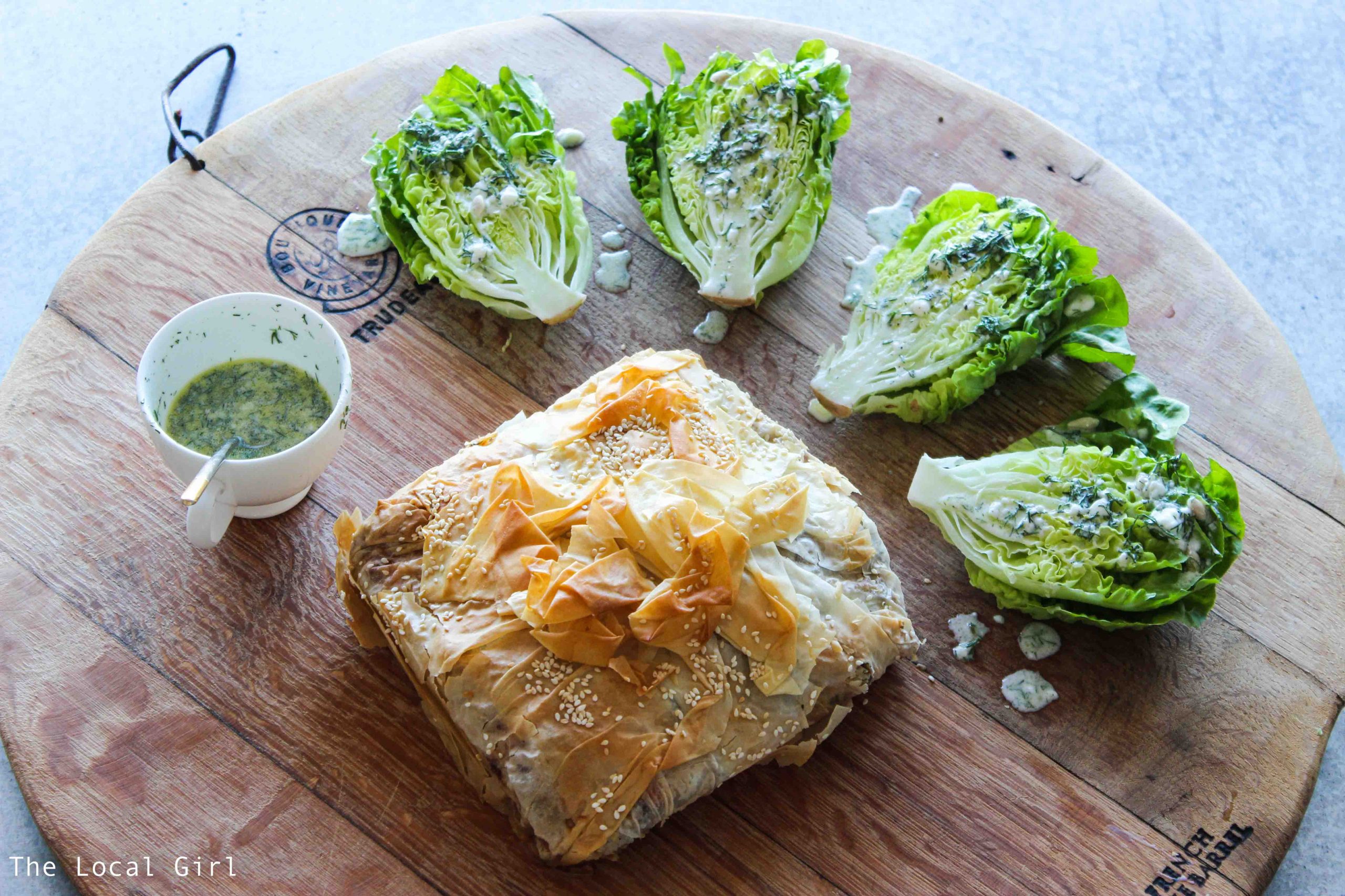 SALMON AND HERB FILO-PASTRY PIE
